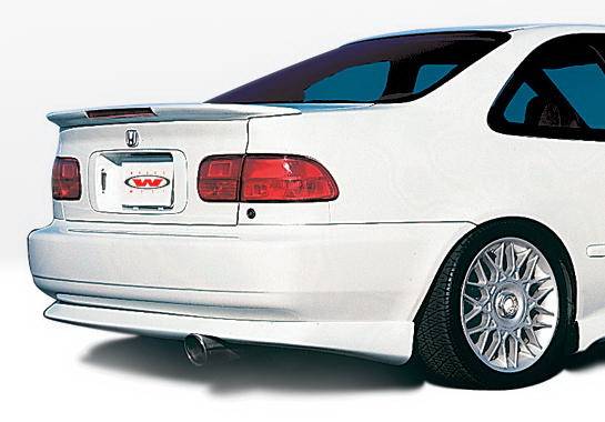 Wings West - Honda Civic 2DR Wings West Racing Series Rear Lower Skirt - 890070
