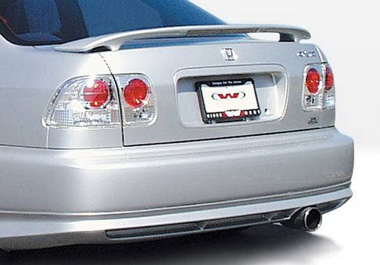 Wings West - Honda Civic 2DR & 4DR Wings West Racing Series Rear Lower Skirt - 890130