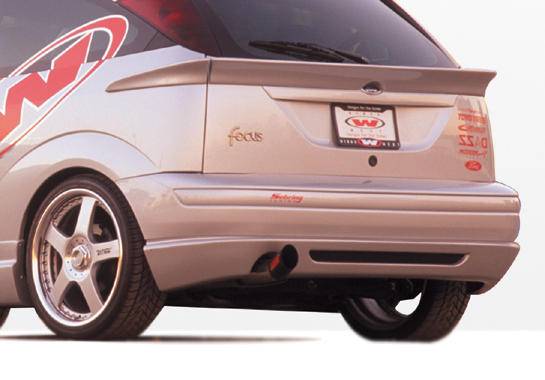 VIS Racing - Ford Focus ZX3 VIS Racing W-Type Rear Lip - Polyurethane - 890384
