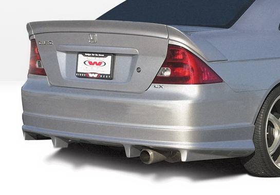 Wings West - Honda Civic 2DR Wings West G5 Series Rear Lower Skirt - 890518
