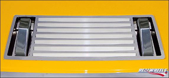 RealWheels - Hummer H3 RealWheels Stainless Steel Top Grille Overlay with Billet Hood Handles - 7PC - Kit - RW100-3-A0103