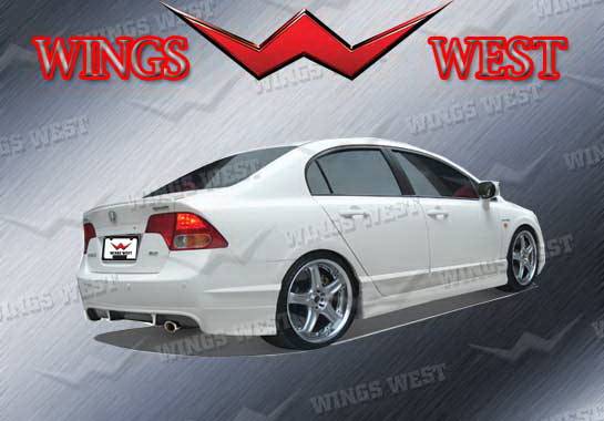 Wings West - Honda Civic Wings West VIP Rear Lower Skirt - 890913