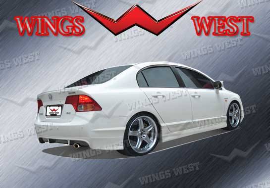 VIS Racing - Honda Civic 4DR VIS Racing VIP Rear Lip - Polyurethane - Polyurethane - 890913