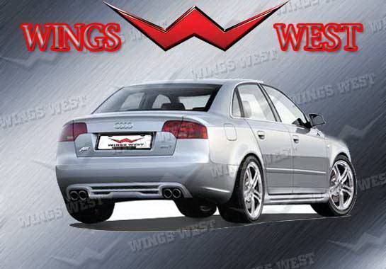 Wings West - Audi A4 Wings West VIP Rear Lower Skirt - 890934