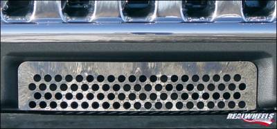 RealWheels - Hummer H2 RealWheels Lower Bumper Grille Overlay - Polished Stainless Steel - 1PC - RW102-1-A0102