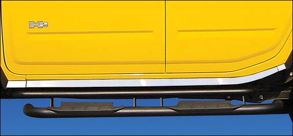 RealWheels - Hummer H3 RealWheels Side Sport Rails - Polished Stainless Steel - Pair - RW116-1-A0103