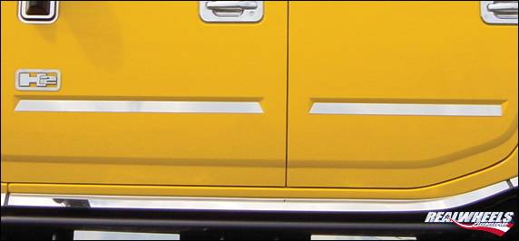RealWheels - Hummer H3 RealWheels Door Panel Insert - Polished Stainless Steel - Kit - RW117-1-H3T