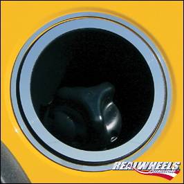 RealWheels - Hummer H3 RealWheels Fuel Tank Bezel - Polished Stainless Steel - 1PC - RW125-1-A0103