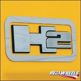 RealWheels - Hummer H3 RealWheels Logo Trim - Polished Stainless Steel - 3PC - RW126-1-A0103