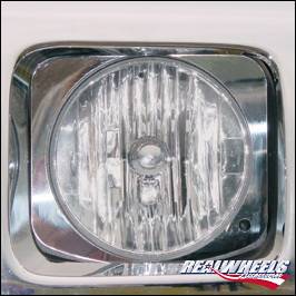 RealWheels - Hummer H2 RealWheels Head Light Trim - Polished Stainless Steel - Pair - RW128-1-A0102