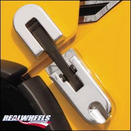 RealWheels - Hummer H2 RealWheels Custom Oversized Hood Latches with Trim - Billet Aluminum - Pair - RW201-1-A0102