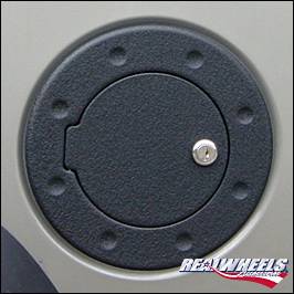 RealWheels - Hummer H3 RealWheels Smooth Locking Fuel Door - Black Powder Coat - 1PC - RW202-1BP-A0103