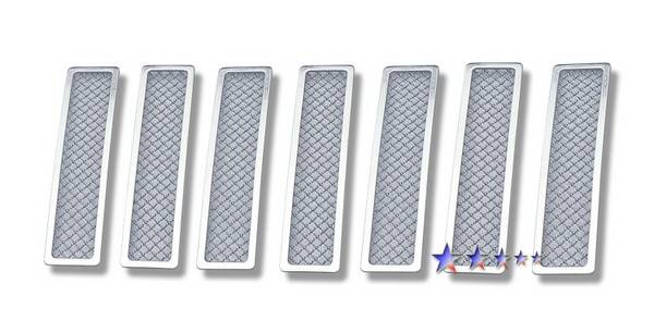 APS - Jeep Liberty APS Wire Mesh Grille - Upper - Stainless Steel - J75551T