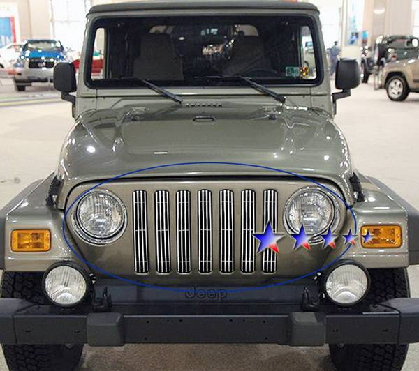APS - Jeep Wrangler APS Billet Grille - Upper - Aluminum - J85490V