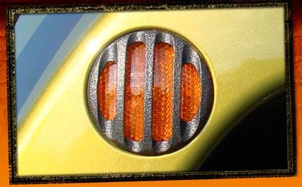 RealWheels - Jeep Wrangler RealWheels Side Marker Light Trim - Billet Black Powder Coat - Pair - RW207-1BP-J