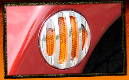 RealWheels - Jeep Wrangler RealWheels Side Marker Light Trim - Billet Aluminum - Pair - RW207-1-J
