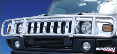 RealWheels - Hummer H3 RealWheels Brush Guard - Standard without Inserts - Stainless Steel - 1PC - RW300-1-A0103