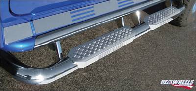 RealWheels - Hummer H2 RealWheels Bent Side Step Tube with Stainless Steel Step & Upper Tube Facade - Kit - RW401-4-A0102
