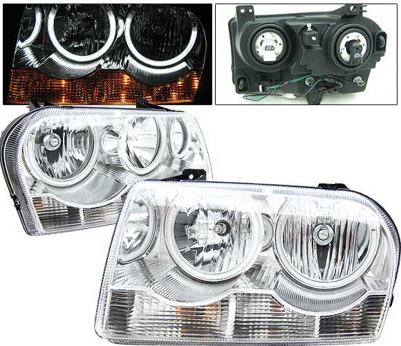 4 Car Option - Chrysler 300 4 Car Option Halo Headlights - Chrome CCFL - LH-C300C-KS-CCFL