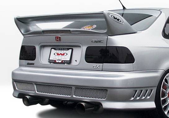 Wings West - Honda Civic 2DR & 4DR Wings West Avenger Rear Bumper Cover - 890392