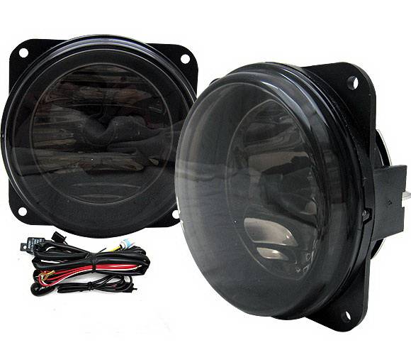 4 Car Option - Ford Mustang 4 Car Option Fog Light Kit with Switch - Smoke - LHF-FM99SVTSM