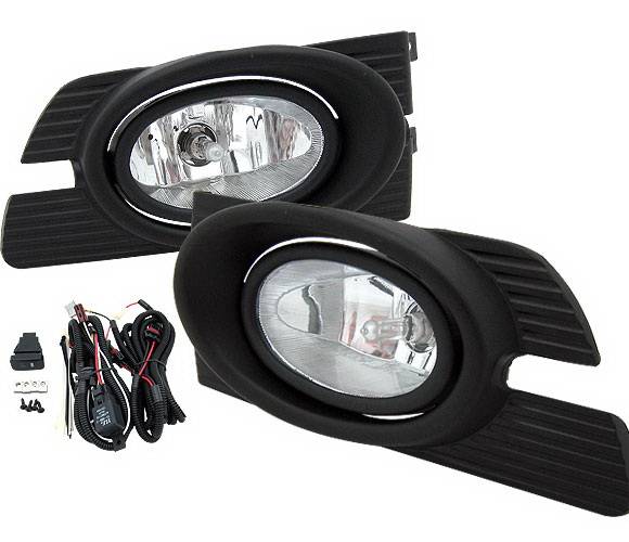 4 Car Option - Honda Accord 4 Car Option Fog Light Kit - Clear - LHF-HA01