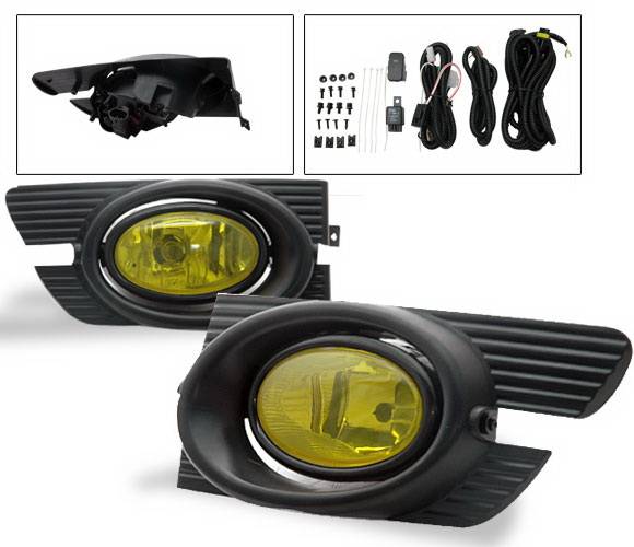 4CarOption - Honda Accord 4DR 4CarOption Fog Light Kit - LHF-HA01-YL