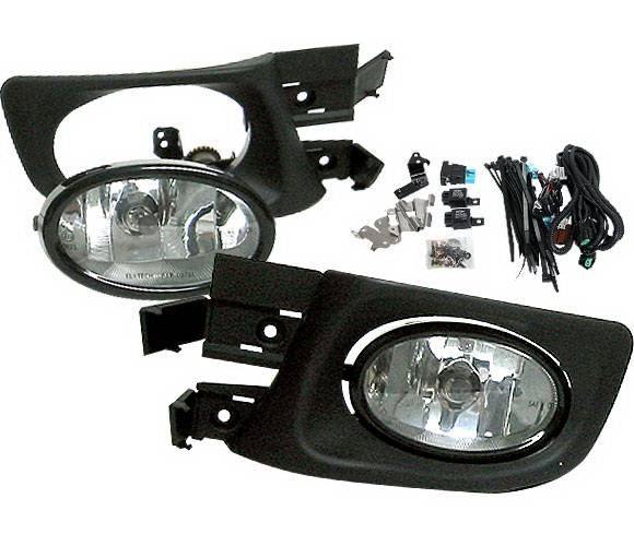 4 Car Option - Honda Accord 4DR 4 Car Option Fog Light Kit - Clear - LHF-HA034