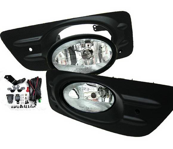 4 Car Option - Honda Accord 4DR 4 Car Option Fog Light Kit - Clear - LHF-HA064C