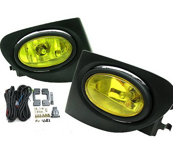 4 Car Option - Honda Civic HB 4 Car Option Fog Light Kit - Yellow - LHF-HC02SI-YL