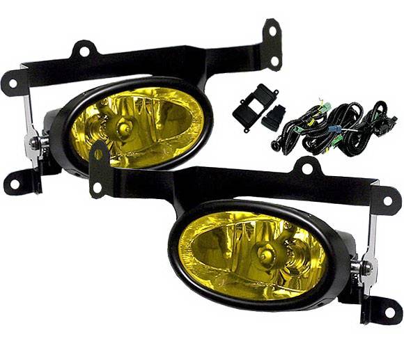 4 Car Option - Honda Civic 2DR 4 Car Option Fog Light Kit - Yellow - LHF-HC062-YL