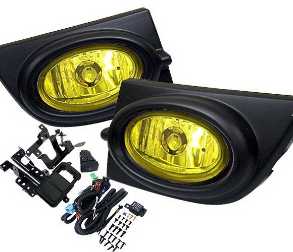 4 Car Option - Honda Civic 4DR 4 Car Option Fog Light Kit - Yellow - LHF-HC064YL