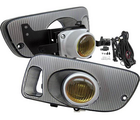4 Car Option - Honda Civic HB 4 Car Option Fog Light Kit - Yellow - LHF-HC923YL