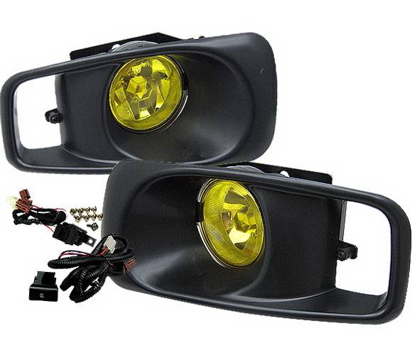 4 Car Option - Honda Civic 4 Car Option Fog Light Kit - Yellow - LHF-HC99-YL