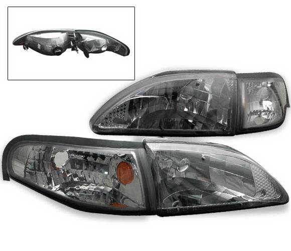 4CarOption - Ford Mustang 4CarOption Headlights - LH-FM94SM-KS-SET