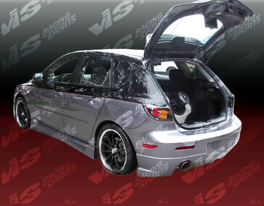 VIS Racing - Mazda 3 4DR HB VIS Racing K Speed Rear Bumper - 04MZ3HBKSP-002
