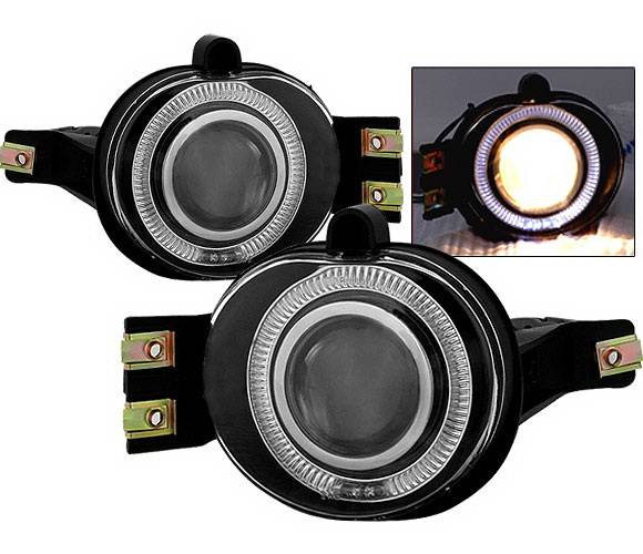 4 Car Option - Dodge Ram 4 Car Option Halo Projector Fog Light Kit - Smoke - LHFP-DR02SM-WJ