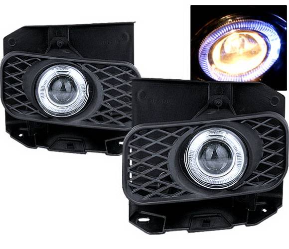 4 Car Option - Ford F150 4 Car Option Halo Projector Fog Light Kit - Clear - LHFP-FF15099C-WJ