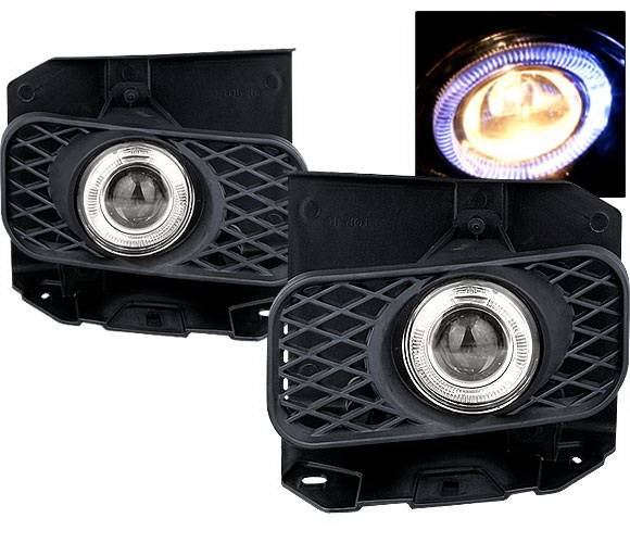 4 Car Option - Ford F150 4 Car Option Halo Projector Fog Light Kit - Smoke - LHFP-FF15099SM-WJ