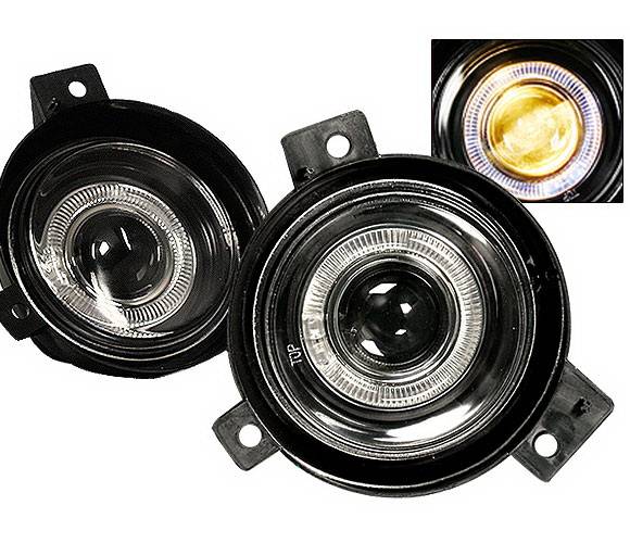 4 Car Option - Ford Ranger 4 Car Option Halo Projector Fog Light Kit - Smoke - LHFP-FR01SM-WJ