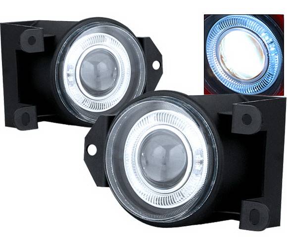 4 Car Option - GMC Yukon 4 Car Option Halo Projector Fog Light Kit - Clear - LHFP-GY00C-WJ