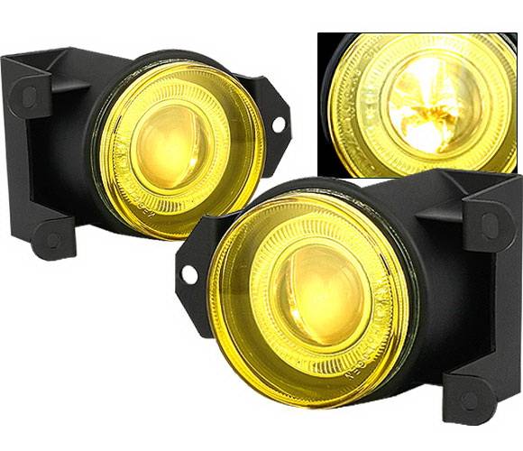 4 Car Option - GMC Yukon 4 Car Option Halo Projector Fog Light Kit - Yellow - LHFP-GY00YL-WJ