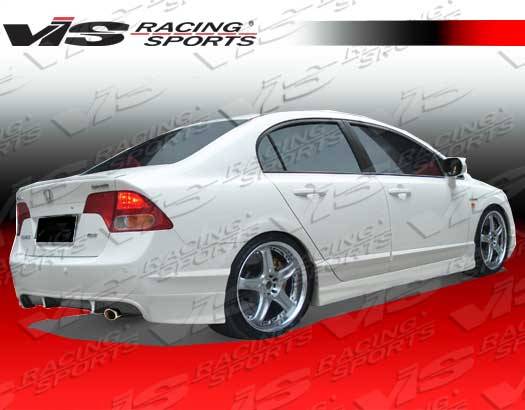 VIS Racing. - Honda Civic 4DR VIS Racing Techno R-1 Rear Lip - 06HDCVC4DTNR1-012P