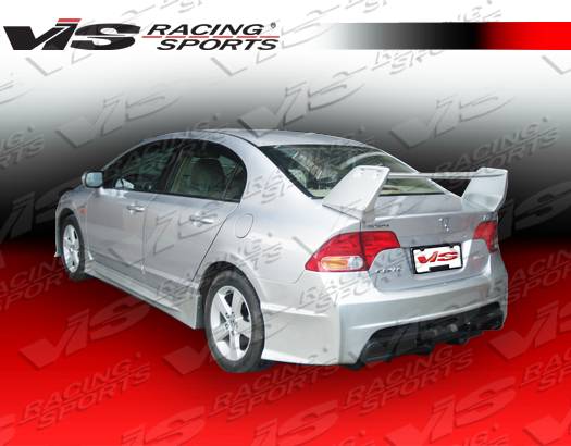 VIS Racing - Honda Civic 4DR VIS Racing Techno R-2 Rear Bumper - 06HDCVC4DTNR2-002