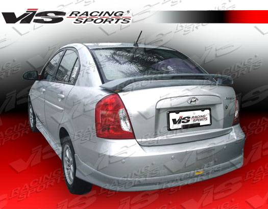 VIS Racing - Hyundai Accent 4DR VIS Racing Fuzion Rear Lip - 06HYACC4DFUZ-012