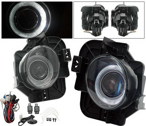 4CarOption - Nissan Altima 4CarOption Halo Projector Fog Light Kit - LHFP-NA074