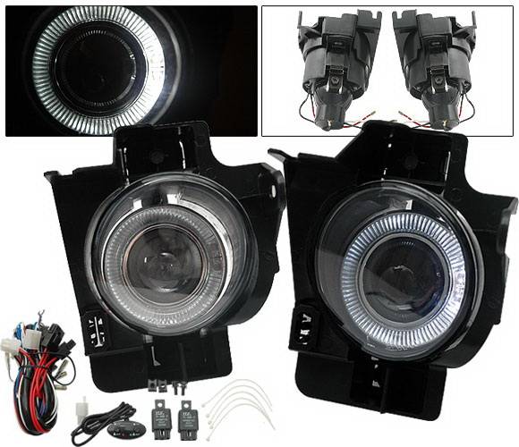 4CarOption - Nissan Altima 4CarOption Halo Projector Fog Light Kit - LHFP-NA082