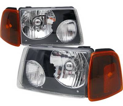 4 Car Option - Ford Ranger 4 Car Option Diamond Headlights - Black - LH-FR01B