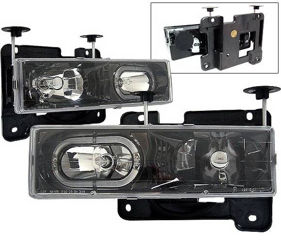 4 Car Option - Chevrolet C10 4 Car Option Halo Headlights - Black - LH-GC88BR-KS