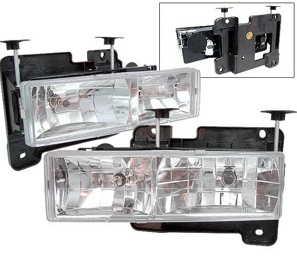 4 Car Option - GMC C10 4 Car Option Headlights - Chrome - LH-GC88-KS
